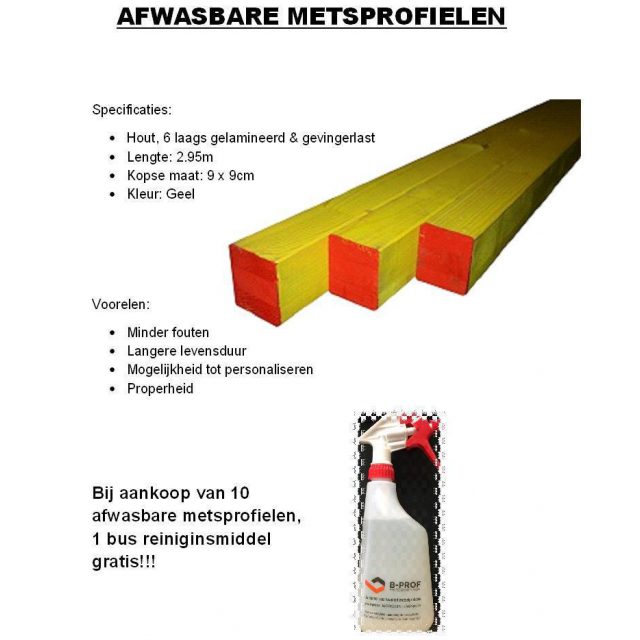 Afwasbare metsprofielen