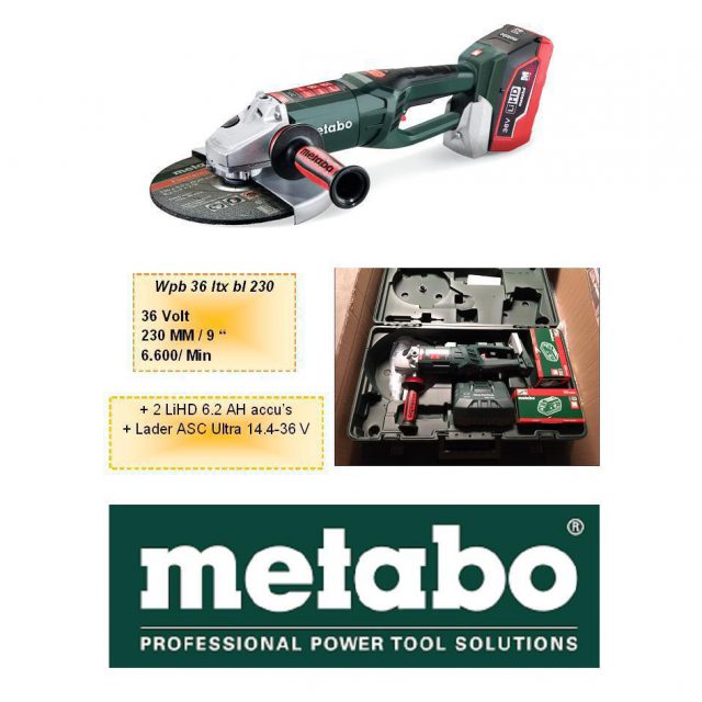 Metabo 36V haakse slijpmachine